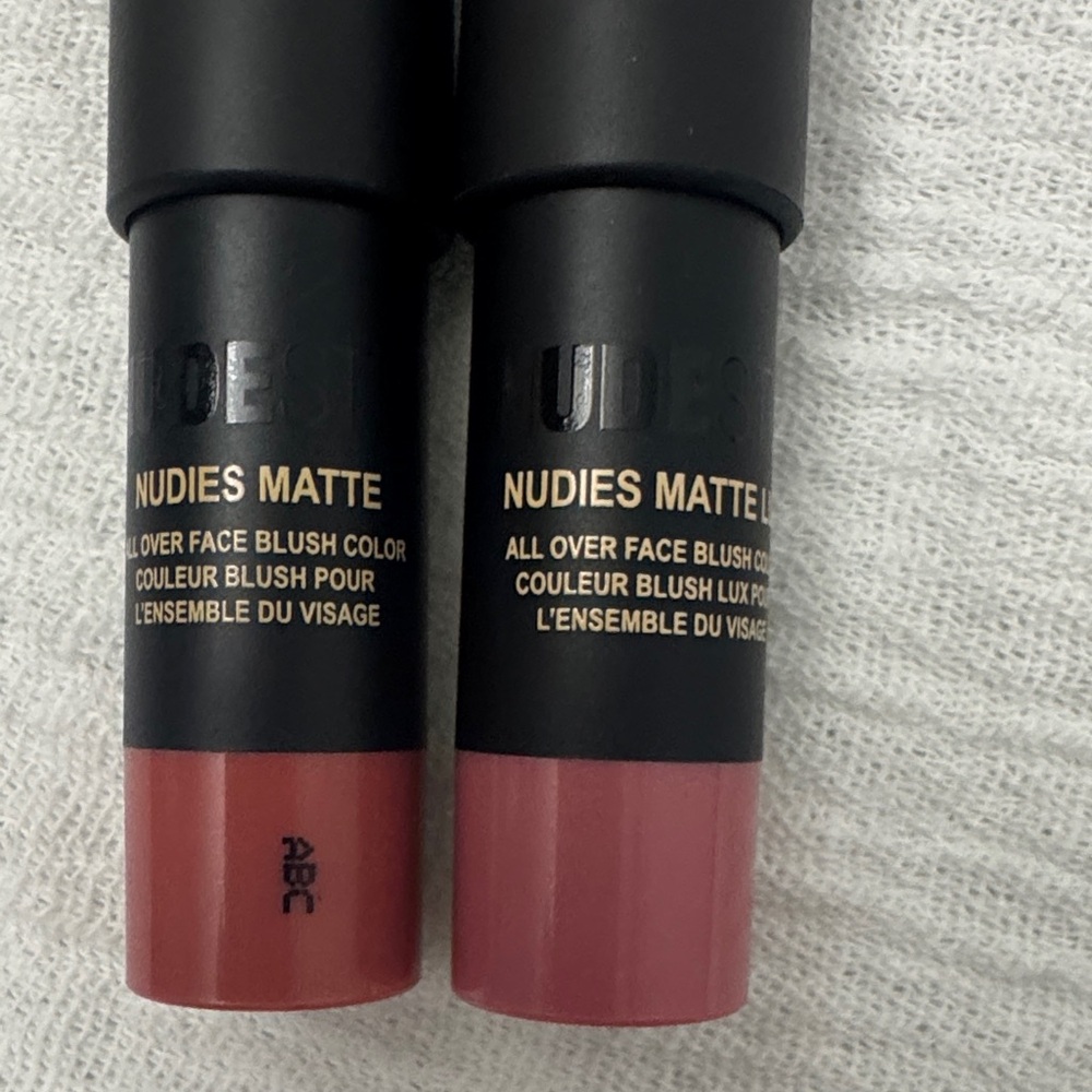 Nudies Mini Matte Blush Duo - Pink and Brown